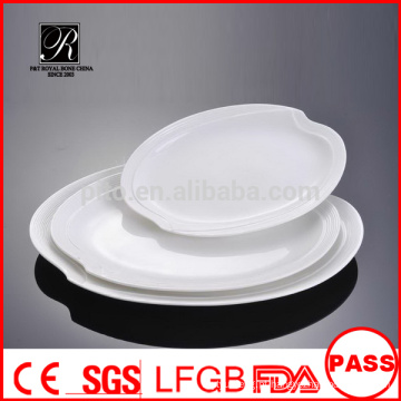 Fabricante porcelana / cerâmica serviço de banquetes prato placa de peixe placa de carne placa oval